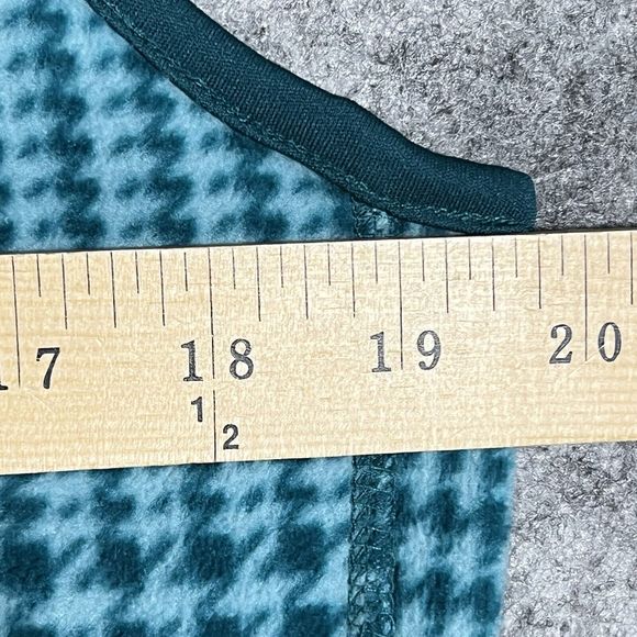 Studio Works Sport Vest Women's M Reversible Full Zip Houndstooth Plaid Blue - Picture 9 of 17